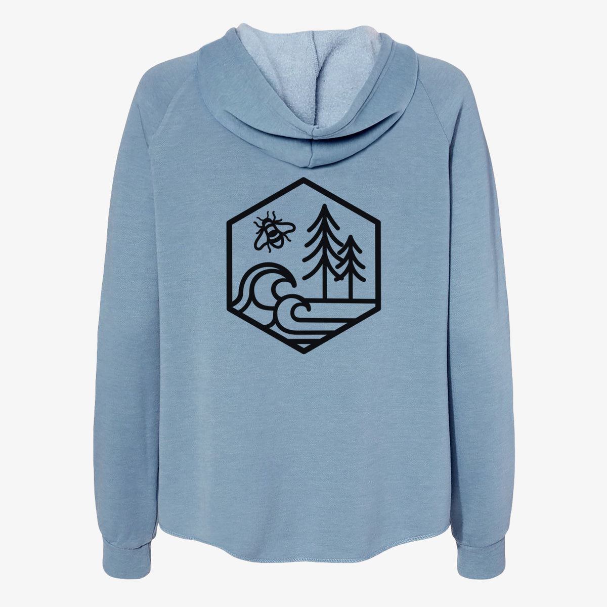Harmonious Hexagon - Bees, Seas, Trees - Women&#39;s Cali Wave Zip-Up Sweatshirt