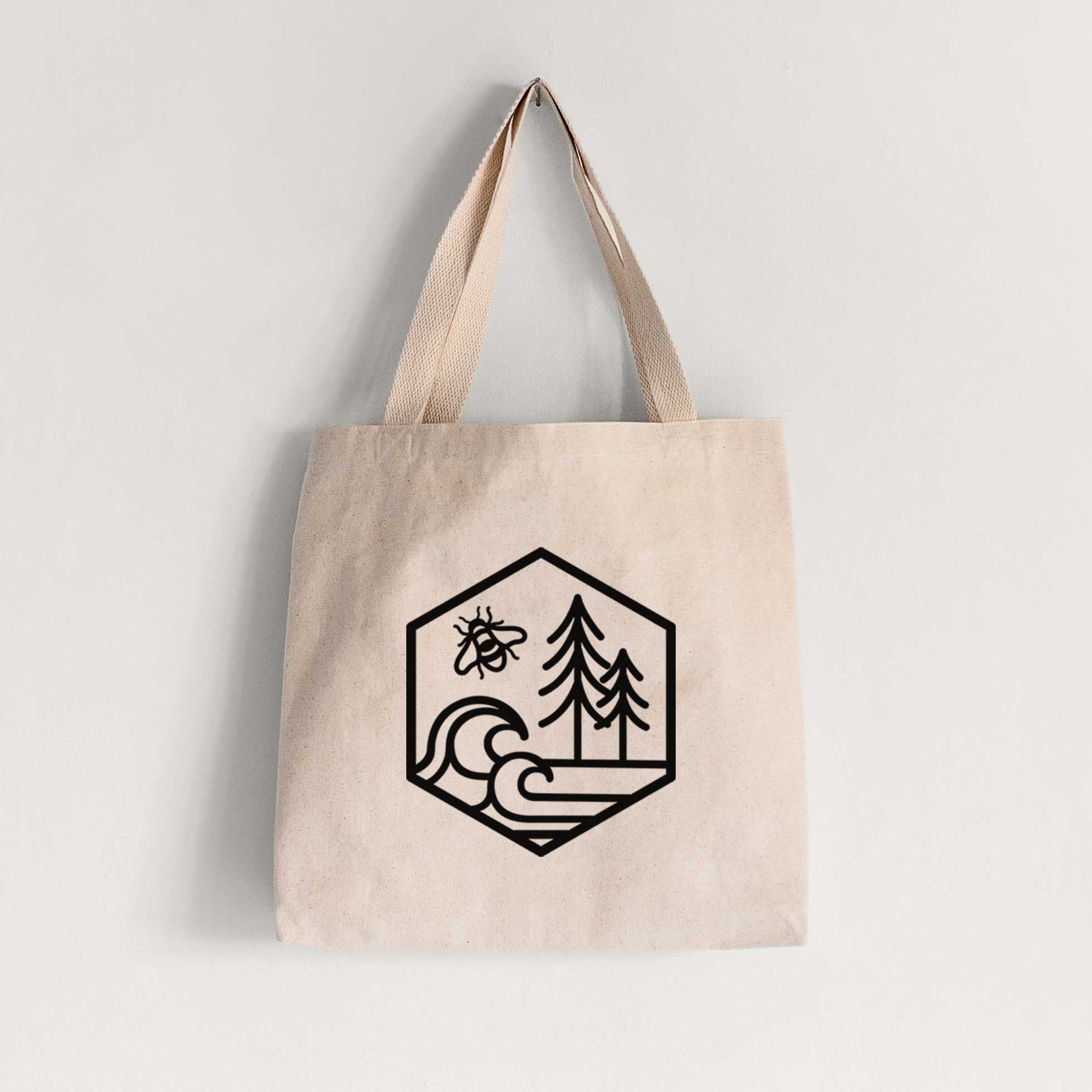 Harmonious Hexagon - Bees, Seas, Trees - Tote Bag