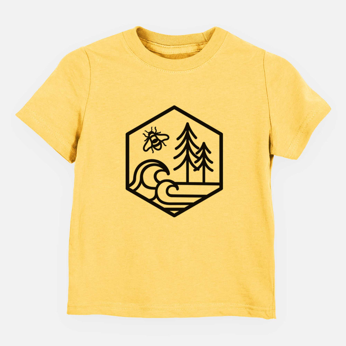 Harmonious Hexagon - Bees, Seas, Trees - Kids Shirt