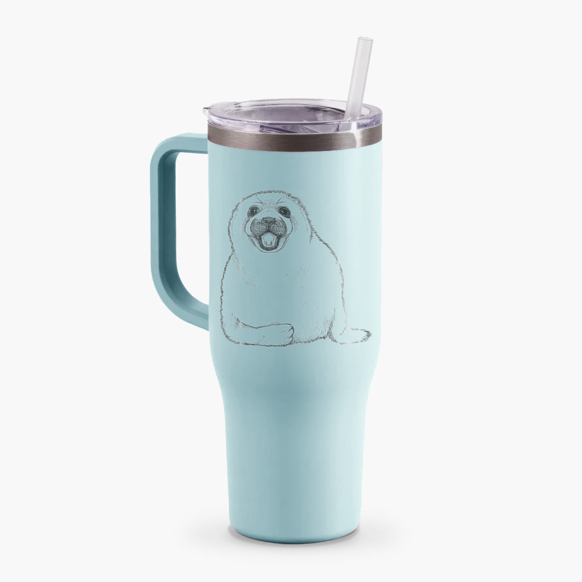 Harp Seal Pup - Pagophilus groenlandicus - 40oz Tumbler with Handle