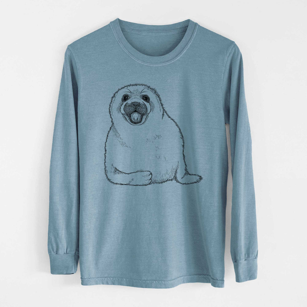 Harp Seal Pup - Pagophilus groenlandicus - Heavyweight 100% Cotton Long Sleeve