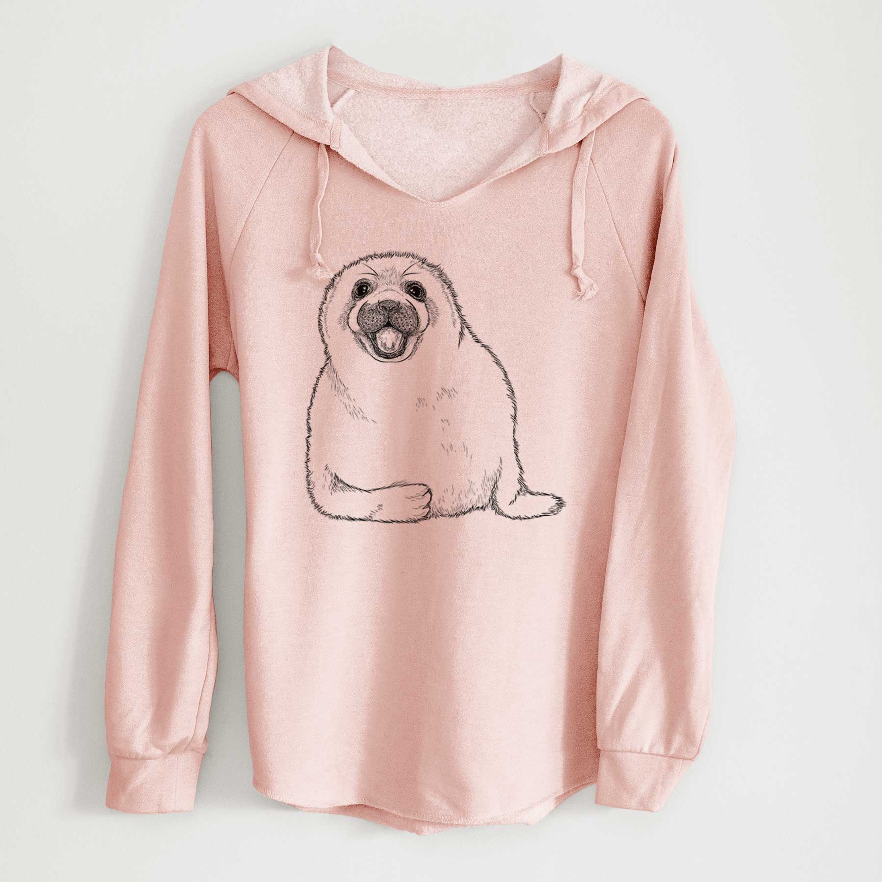Harp Seal Pup - Pagophilus groenlandicus - Cali Wave Hooded Sweatshirt