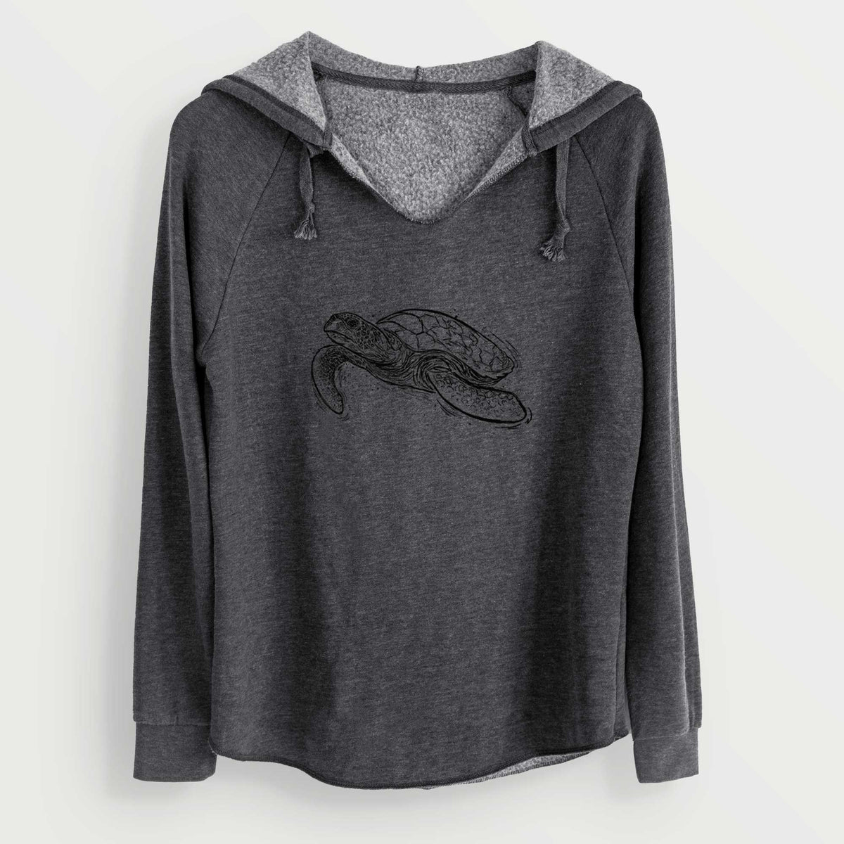 Hawksbill Sea Turtle - Eretmochelys imbricata - Cali Wave Hooded Sweatshirt