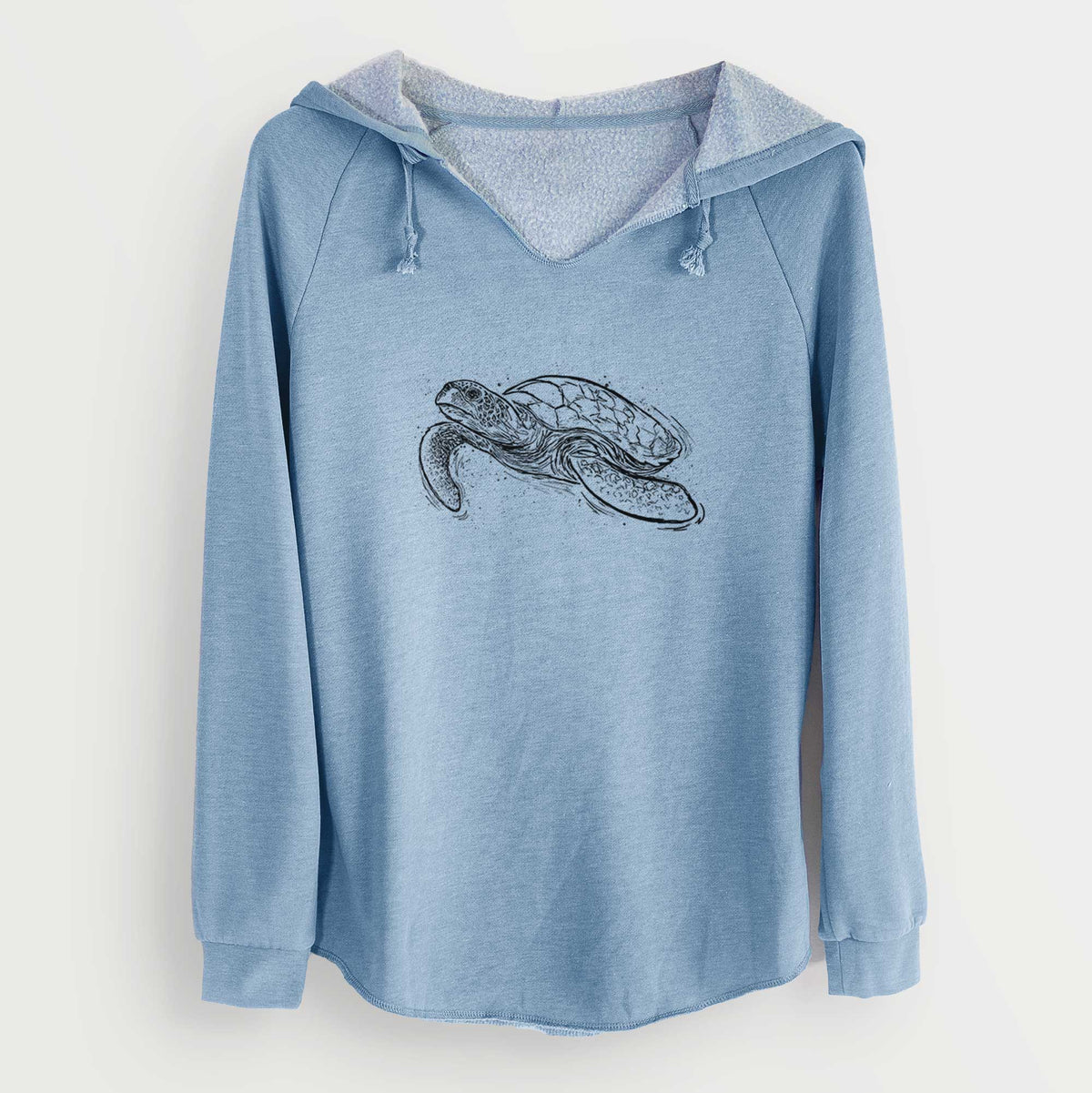 Hawksbill Sea Turtle - Eretmochelys imbricata - Cali Wave Hooded Sweatshirt