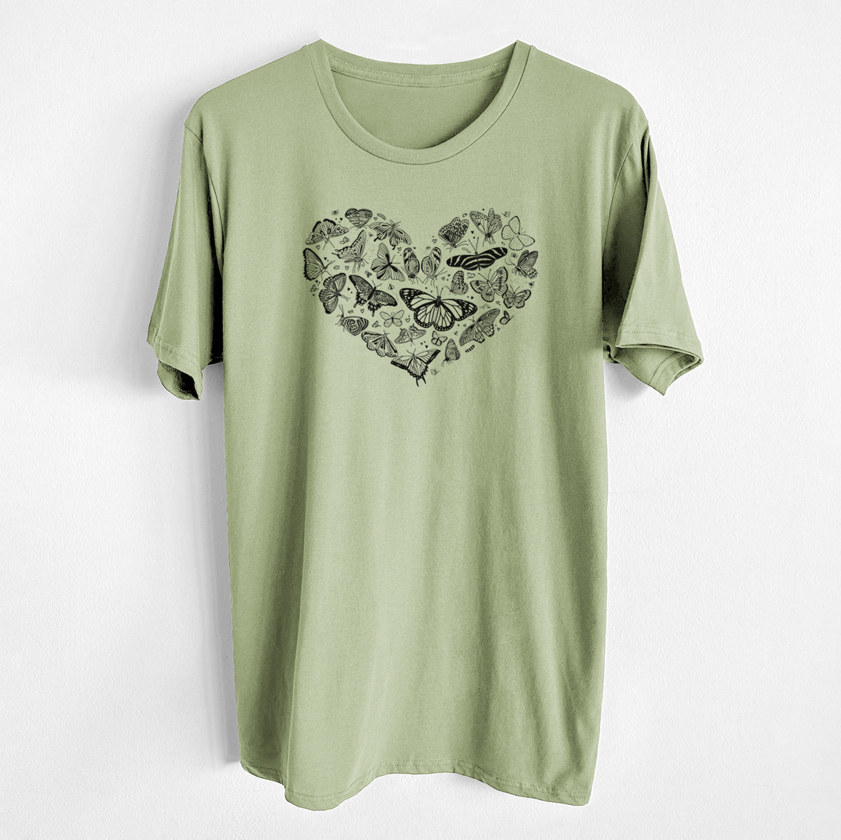 Heart Full of Butterflies - Unisex Crewneck - Made in USA - 100% Organic Cotton