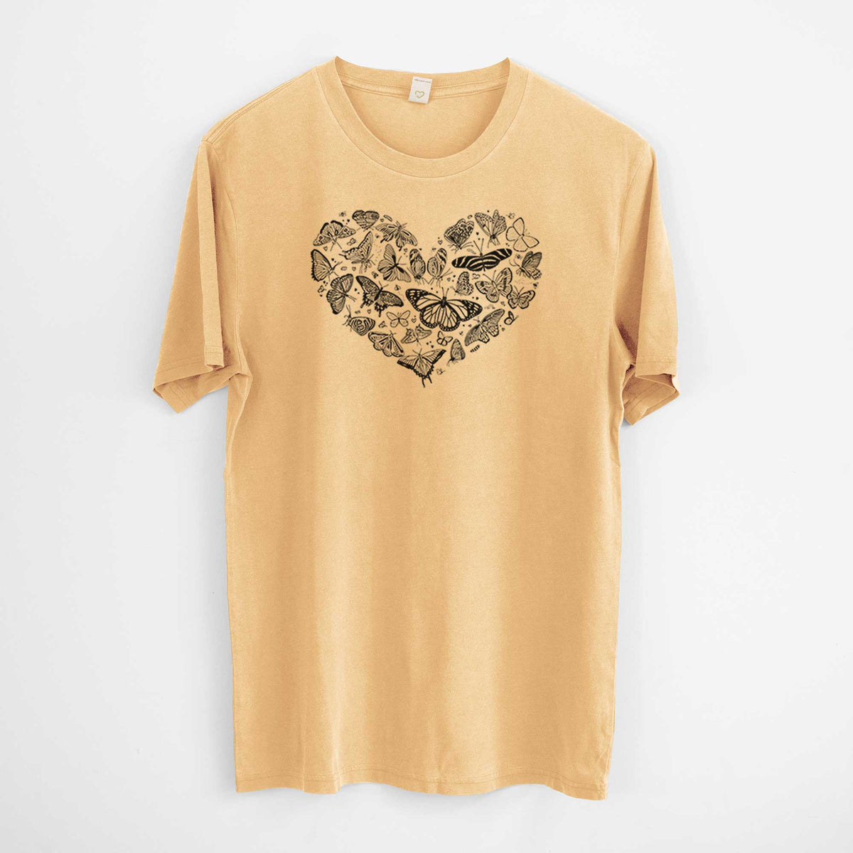 Heart Full of Butterflies -  Mineral Wash 100% Organic Cotton Short Sleeve
