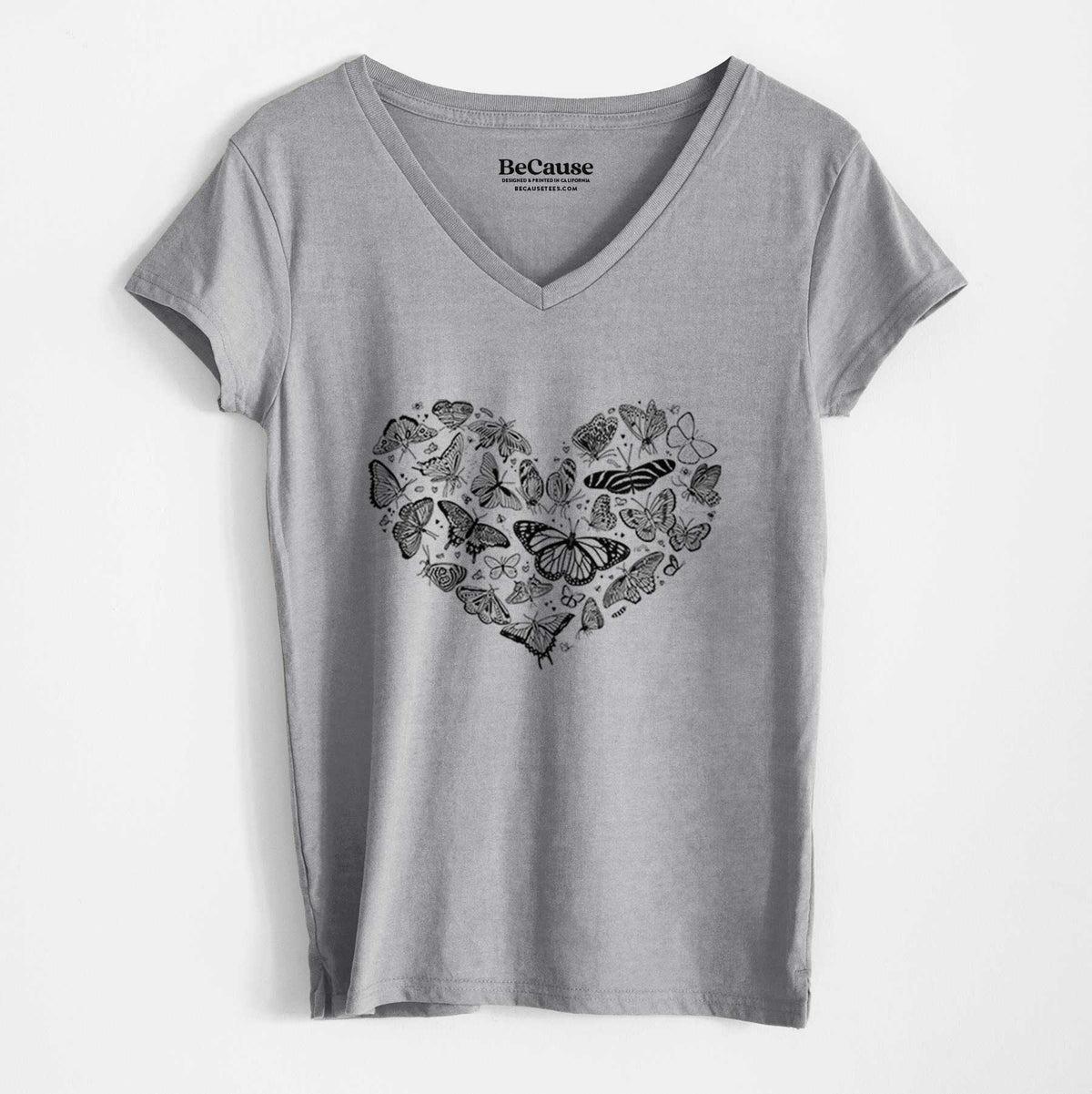 Heart Full of Butterflies - Women&#39;s 100% Recycled V-neck