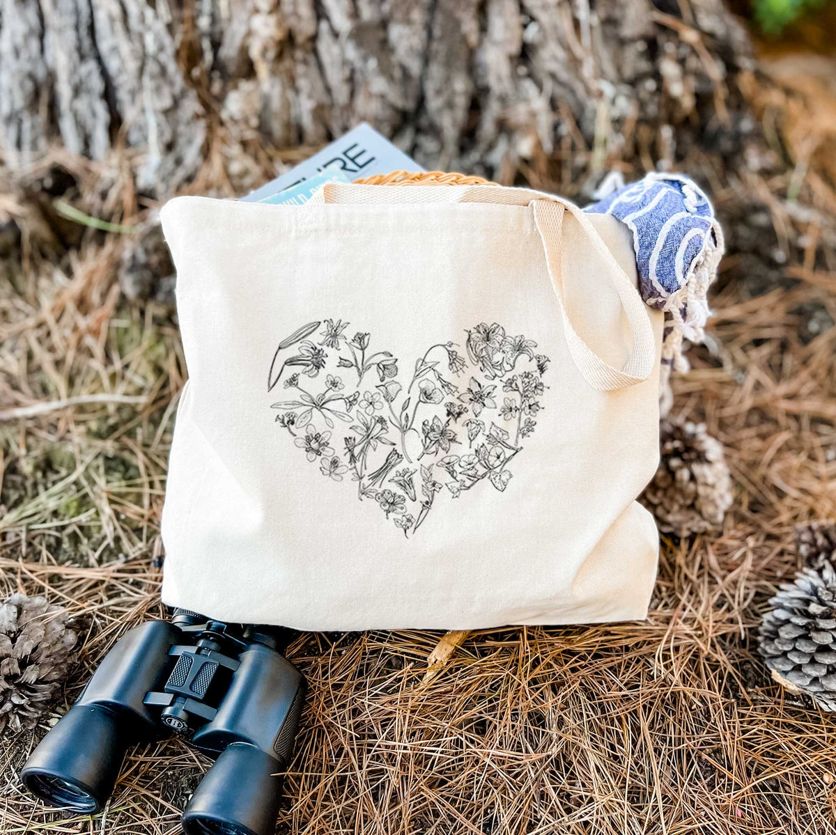 Heart Full of California Mountain Wildflowers - Tote Bag