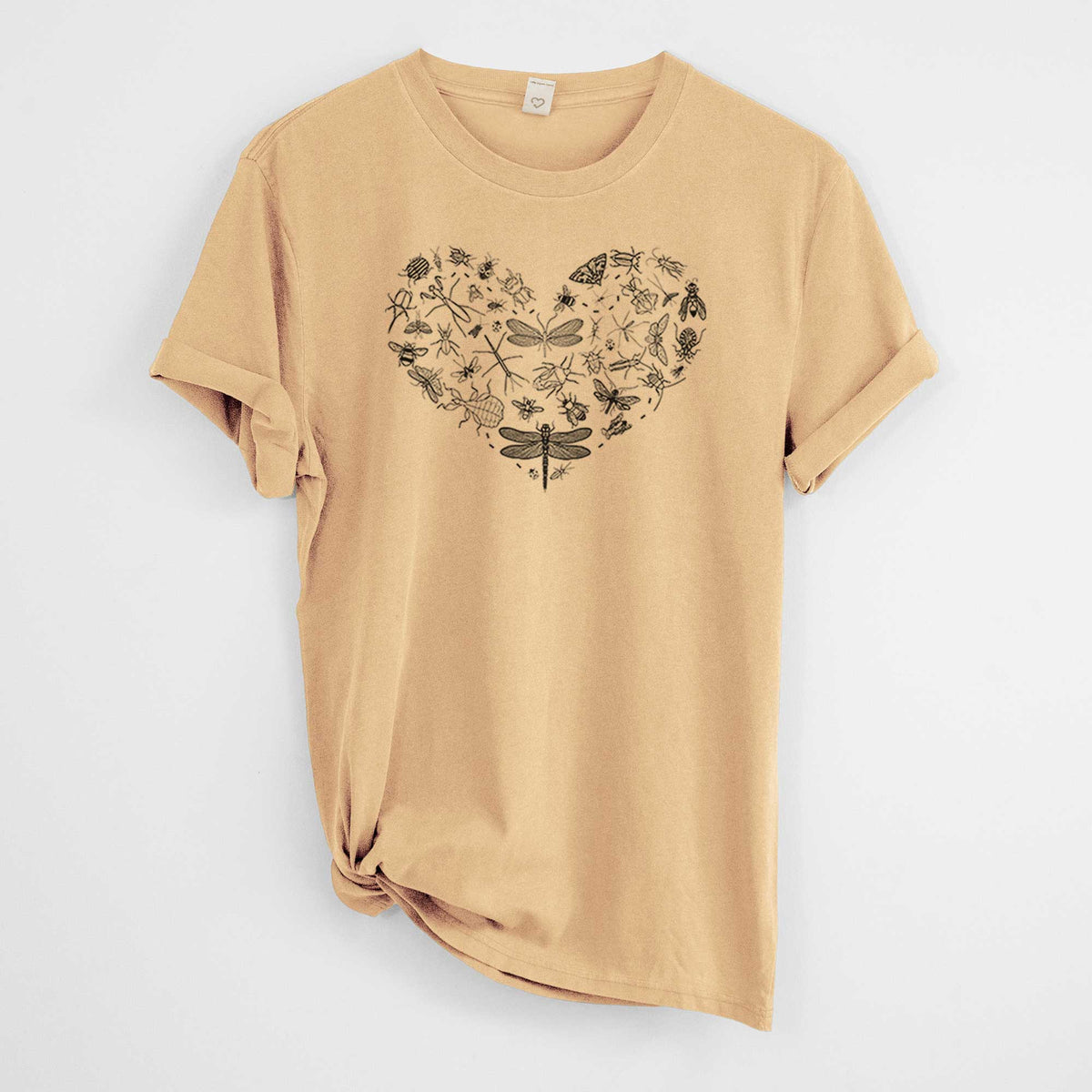 Heart Full of Insects -  Mineral Wash 100% Organic Cotton Short Sleeve