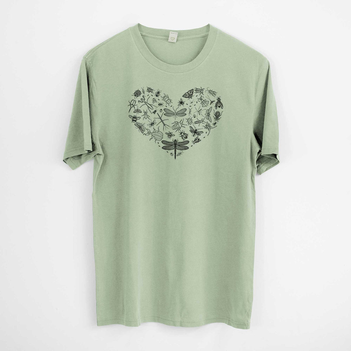 Heart Full of Insects -  Mineral Wash 100% Organic Cotton Short Sleeve