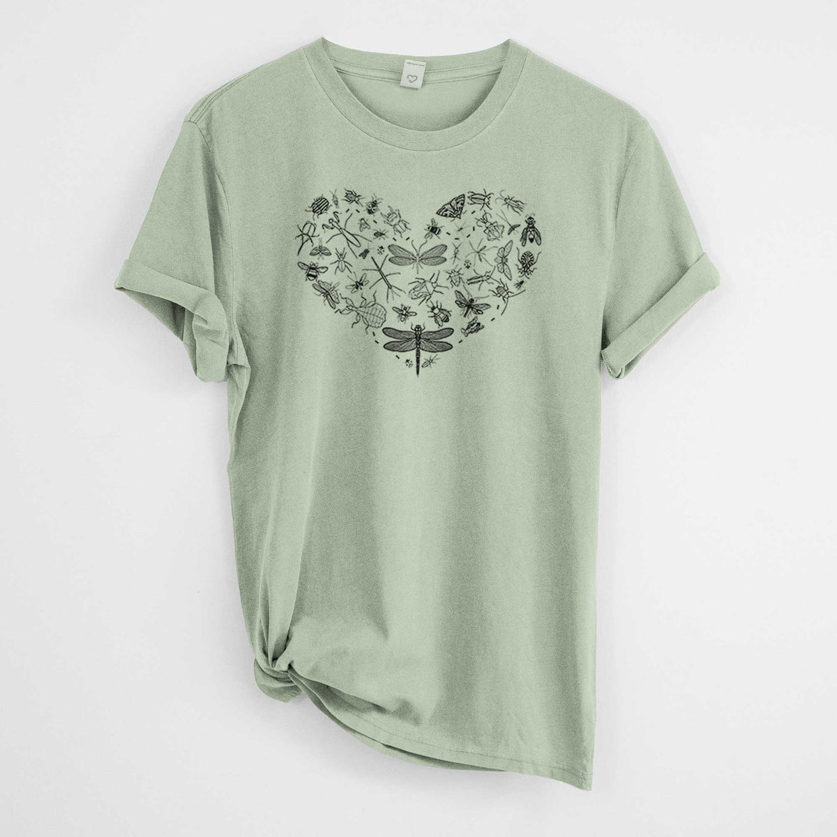 Heart Full of Insects -  Mineral Wash 100% Organic Cotton Short Sleeve