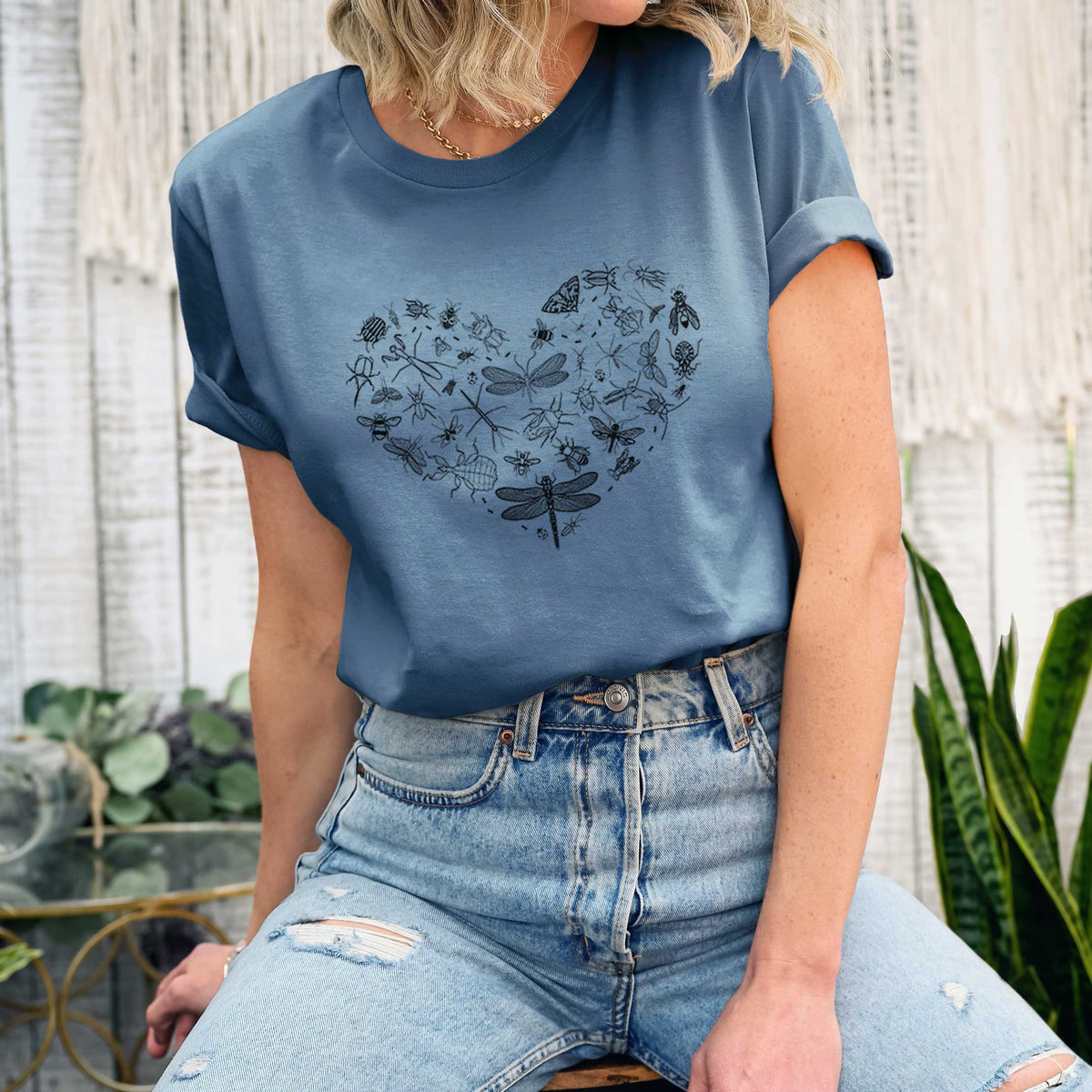 Heart Full of Insects - Lightweight 100% Cotton Unisex Crewneck
