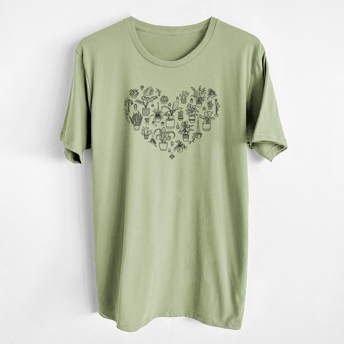 Heart Full of House Plants - Unisex Crewneck - Made in USA - 100% Organic Cotton