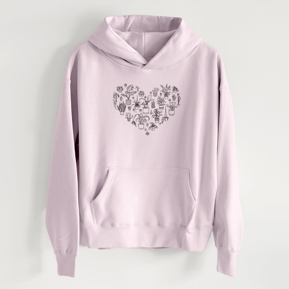 Heart Full of House Plants - Women&#39;s Heavyweight Relaxed Hoodie