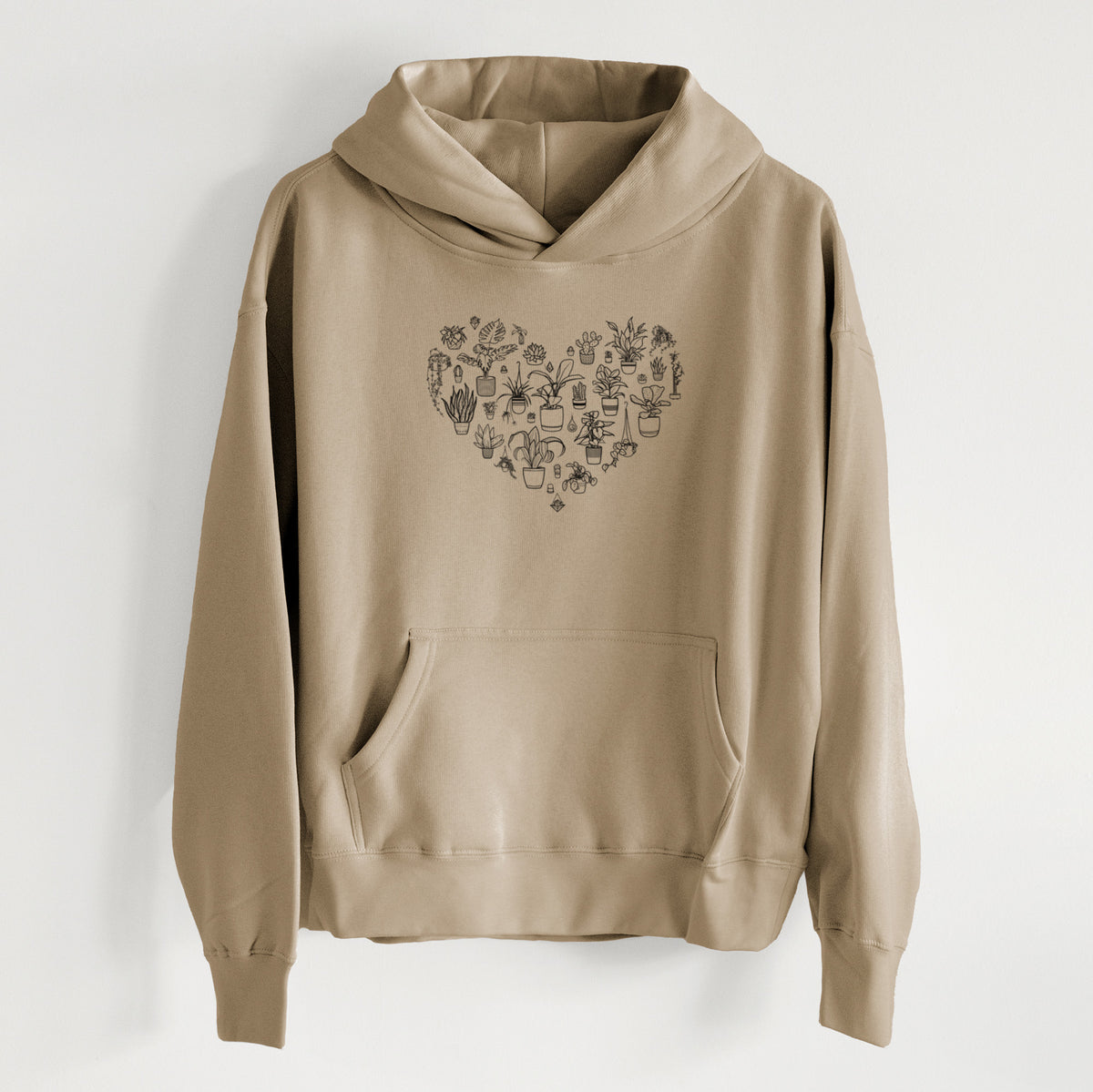 Heart Full of House Plants - Women&#39;s Heavyweight Relaxed Hoodie