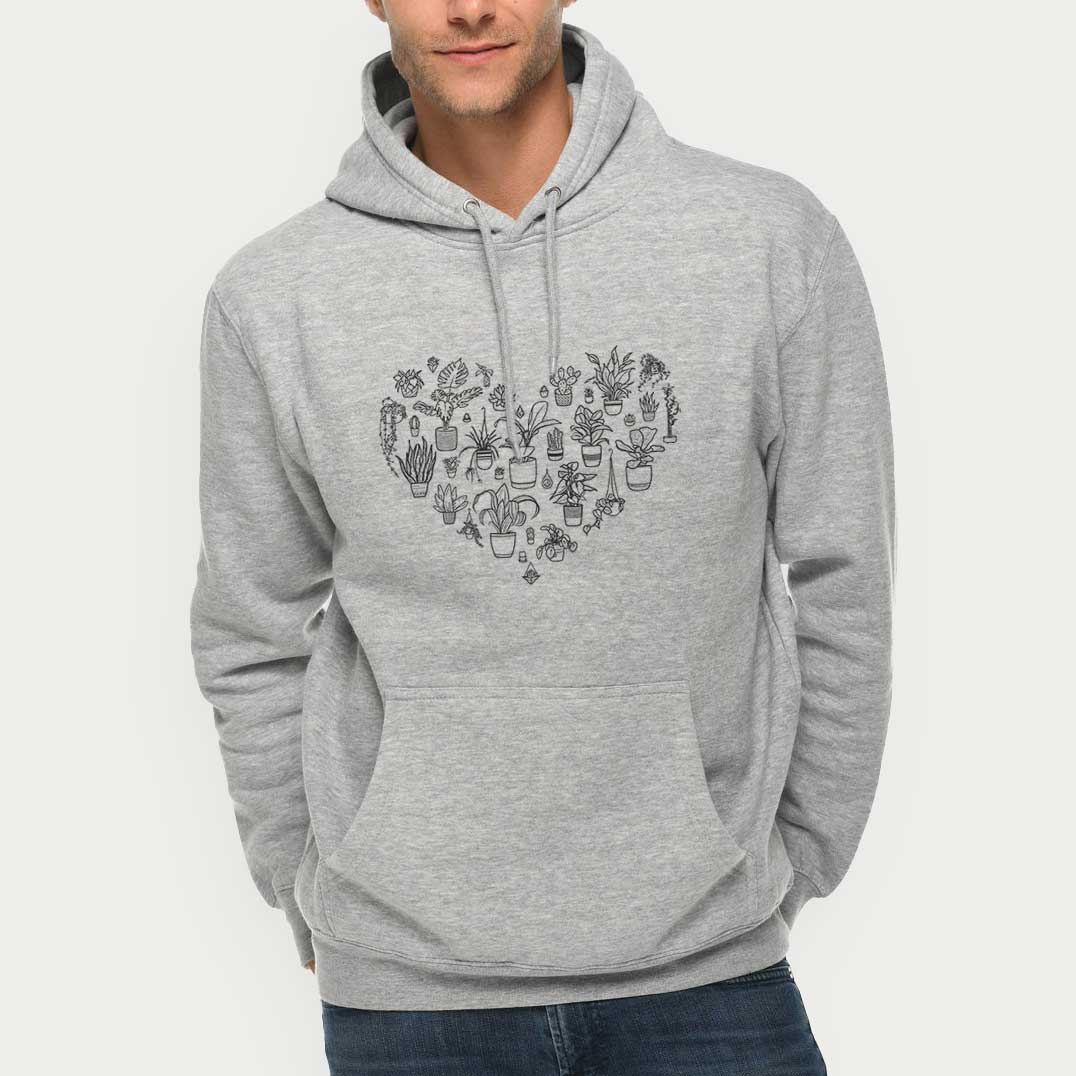 Heart Full of House Plants  - Mid-Weight Unisex Premium Blend Hoodie