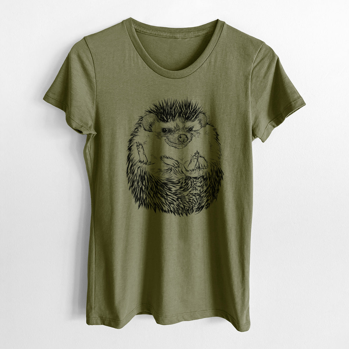 African Pygmy Hedgehog - Atelerix albiventris - Women&#39;s Crewneck - Made in USA - 100% Organic Cotton