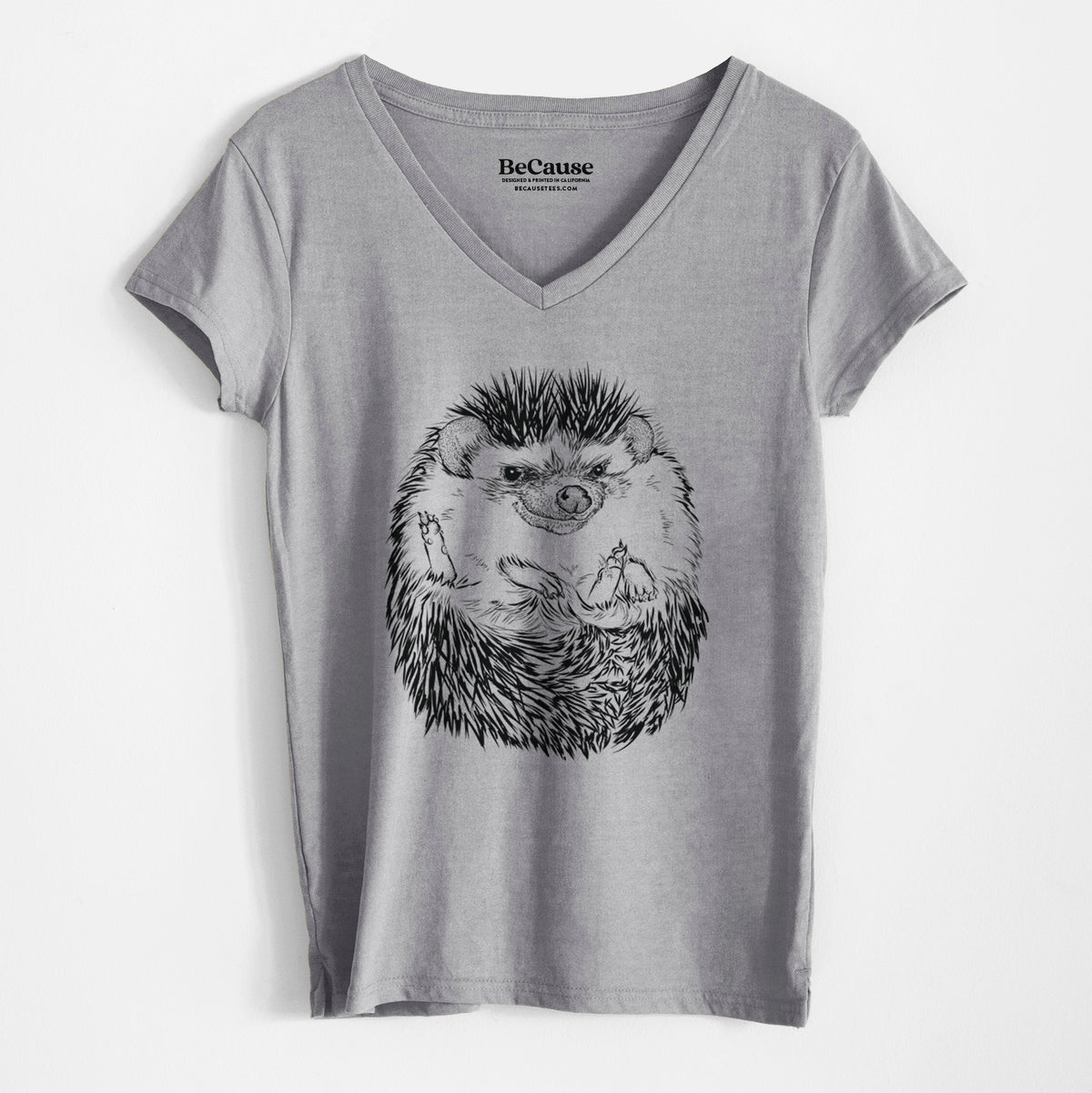 African Pygmy Hedgehog - Atelerix albiventris - Women&#39;s 100% Recycled V-neck