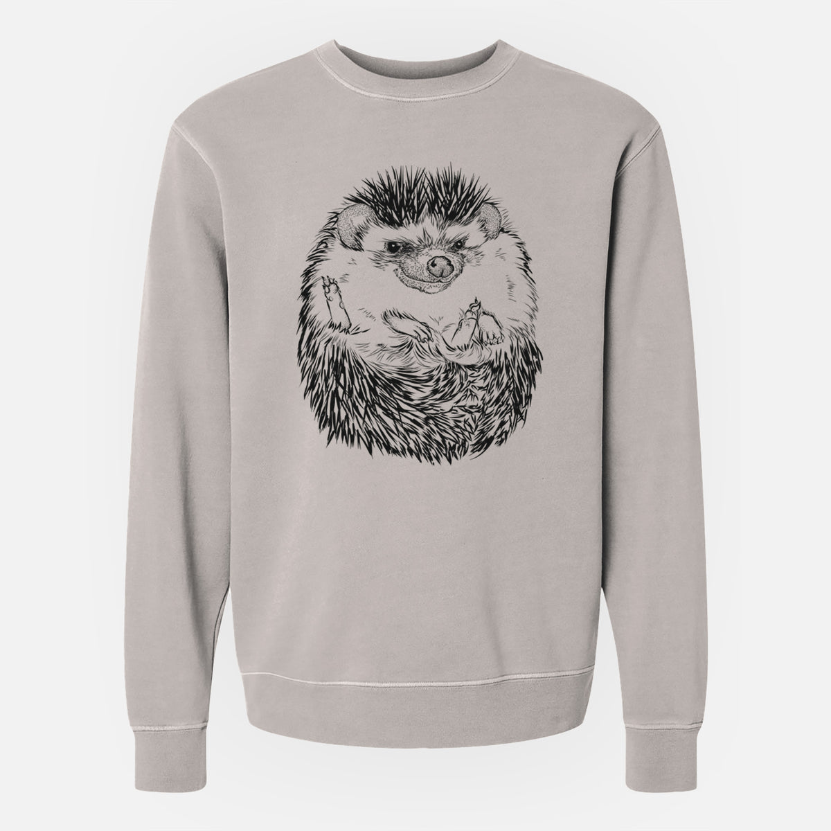 African Pygmy Hedgehog - Atelerix albiventris - Unisex Pigment Dyed Crew Sweatshirt