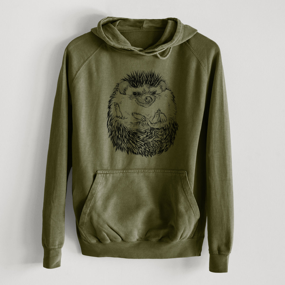 African Pygmy Hedgehog - Atelerix albiventris  - Mid-Weight Unisex Vintage 100% Cotton Hoodie