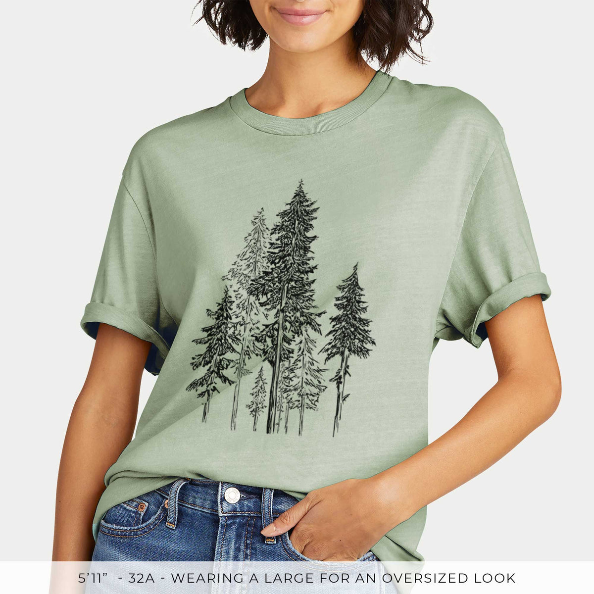 Hemlock Forest -  Mineral Wash 100% Organic Cotton Short Sleeve