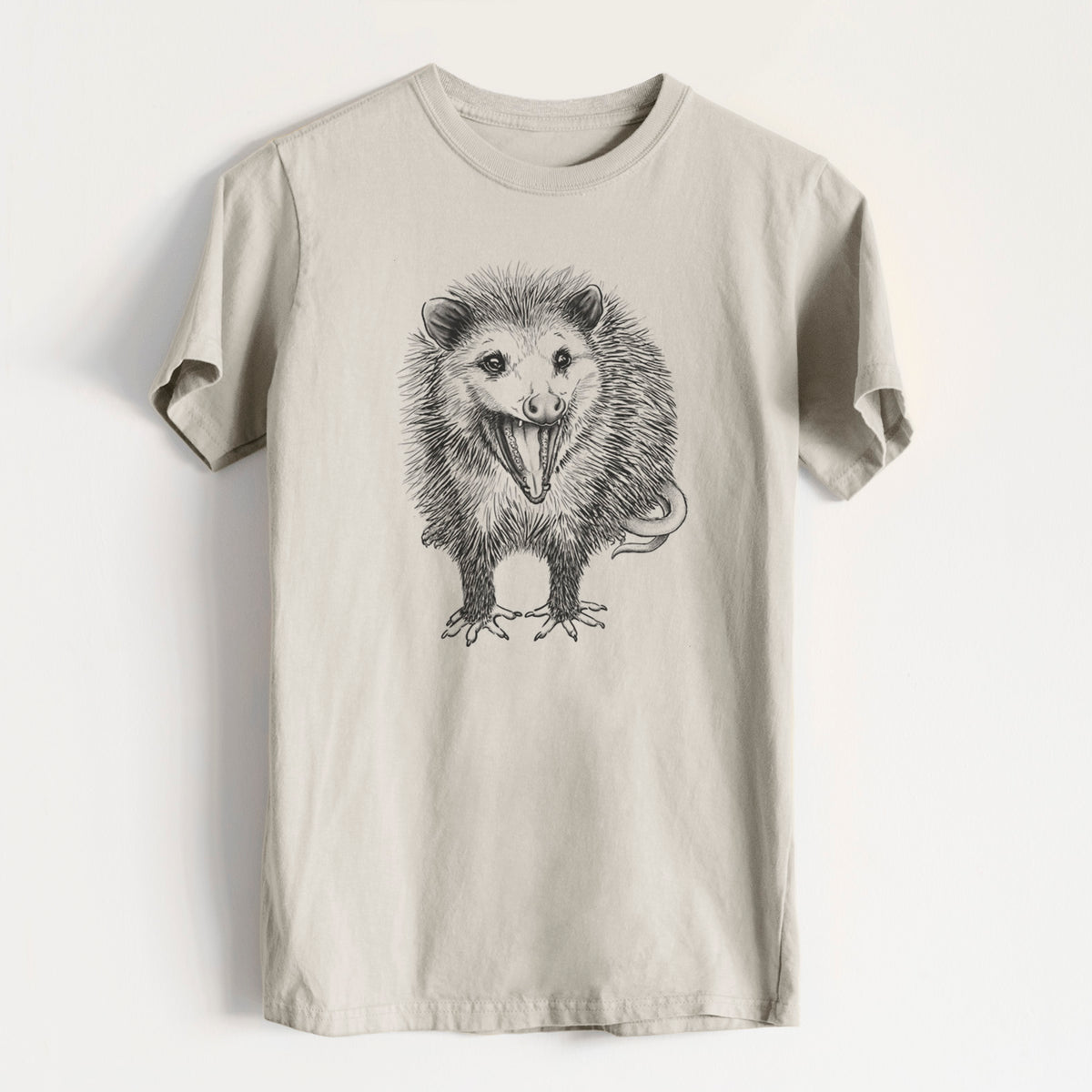 Hissing Opossum - Didelphidae - Heavyweight Men&#39;s 100% Organic Cotton Tee