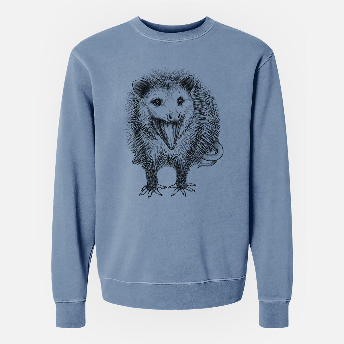 Hissing Opossum - Didelphidae - Unisex Pigment Dyed Crew Sweatshirt