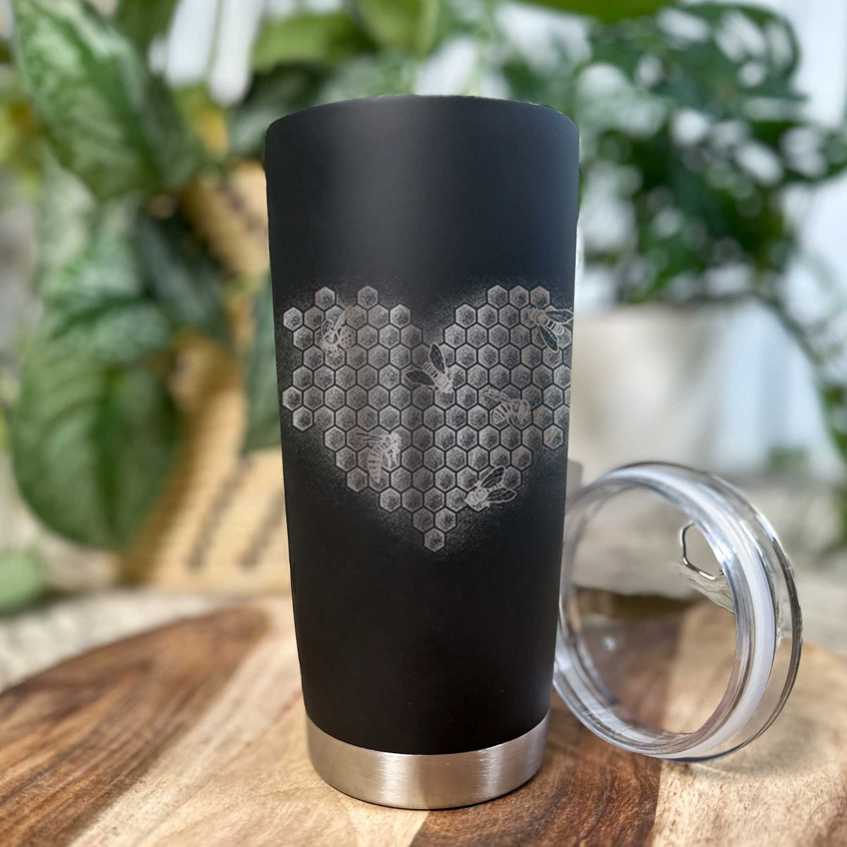 Honeycomb Heart with Bees - 20oz Polar Insulated Tumbler