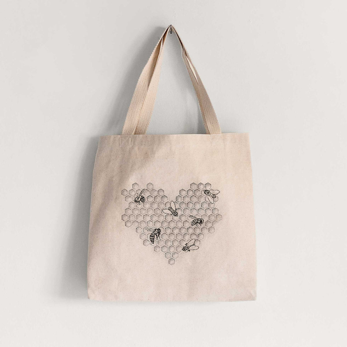 Honeycomb Heart with Bees - Tote Bag