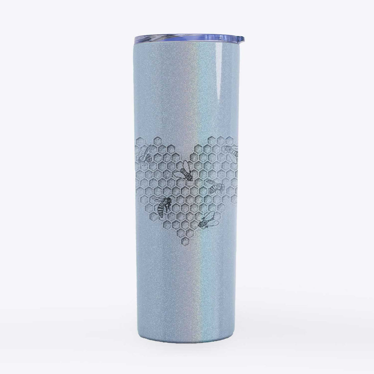 Honeycomb Heart with Bees - 20oz Skinny Tumbler