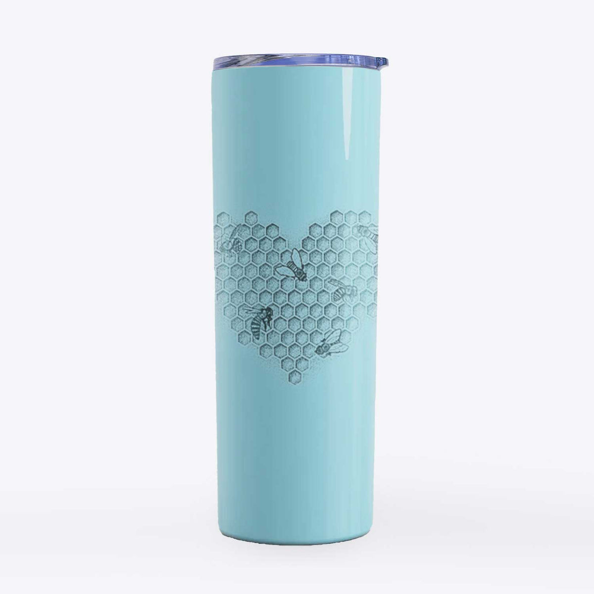 Honeycomb Heart with Bees - 20oz Skinny Tumbler