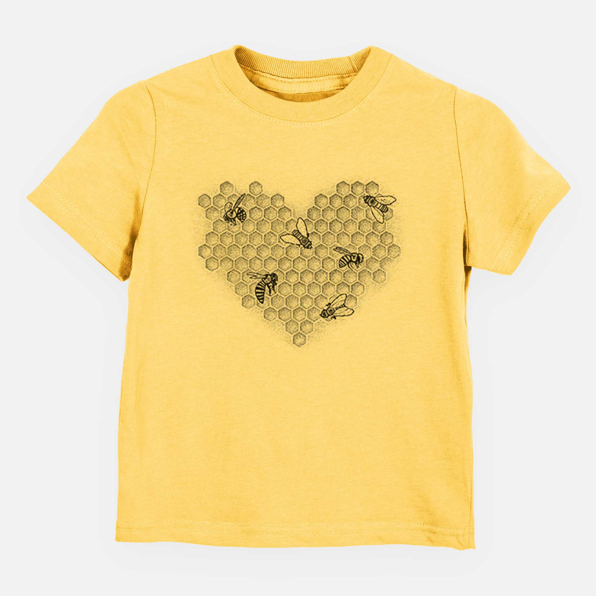 Honeycomb Heart with Bees - Kids Shirt