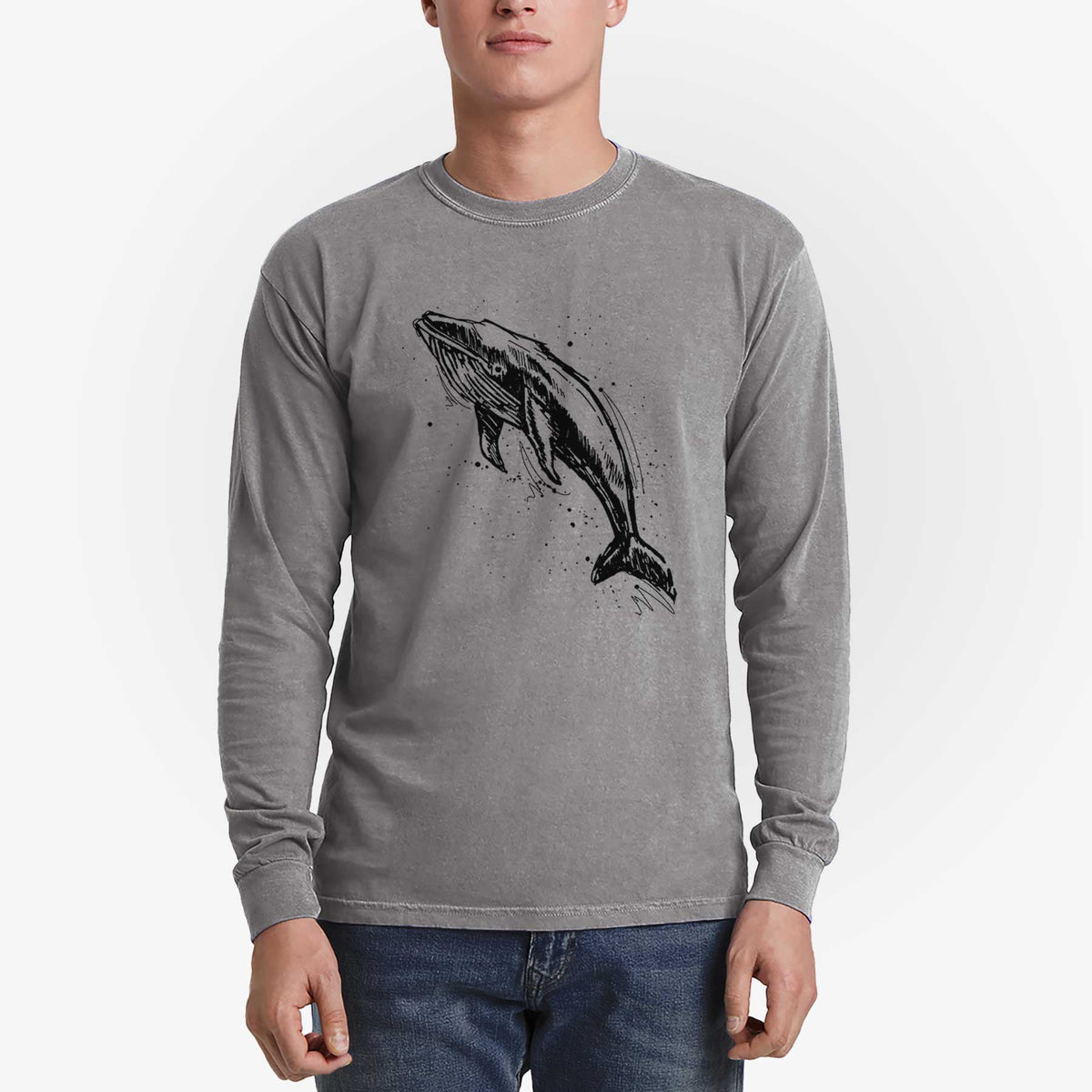 Humpback Whale - Heavyweight 100% Cotton Long Sleeve