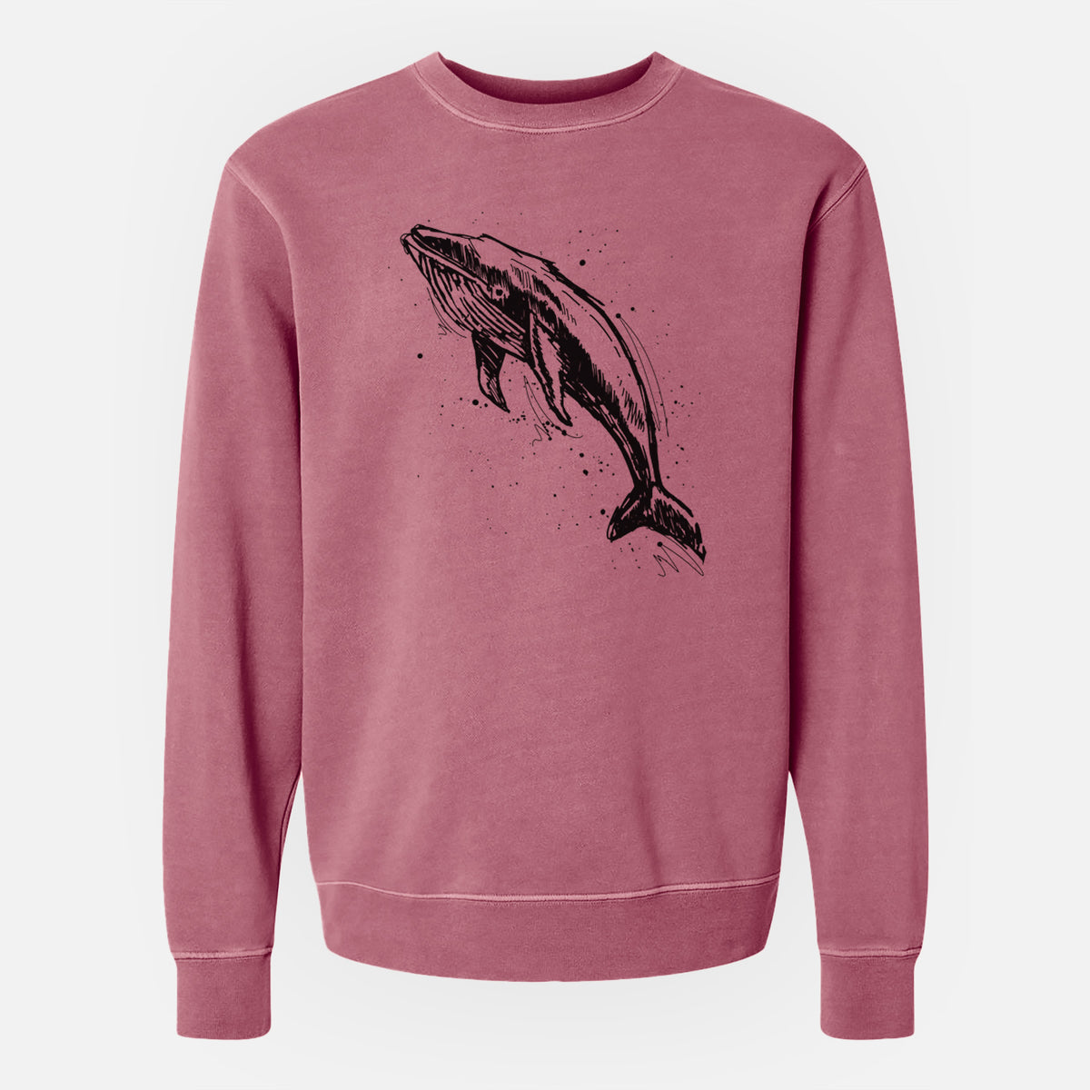 Humpback Whale - Unisex Pigment Dyed Crew Sweatshirt