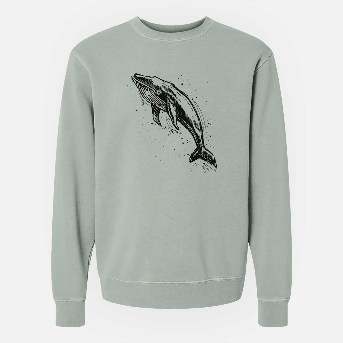 Humpback Whale - Unisex Pigment Dyed Crew Sweatshirt