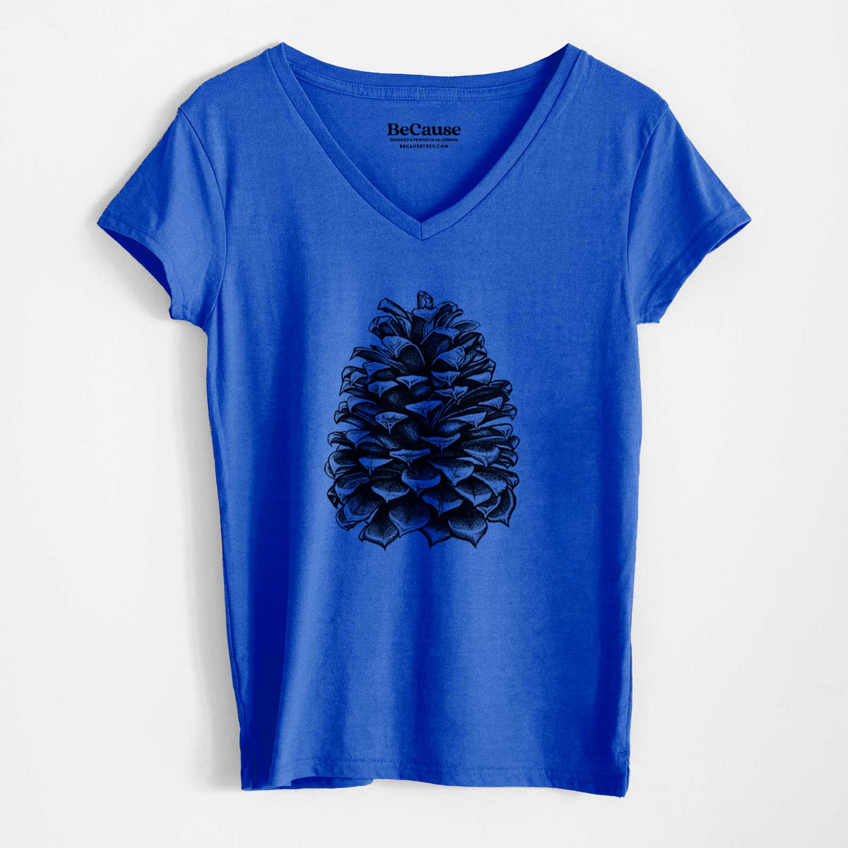 Pinus Jeffreyi - Jeffrey Pine Cone - Women&#39;s 100% Recycled V-neck