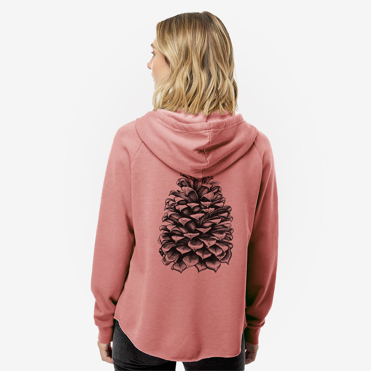 Pinus Jeffreyi - Jeffrey Pine Cone - Women&#39;s Cali Wave Zip-Up Sweatshirt