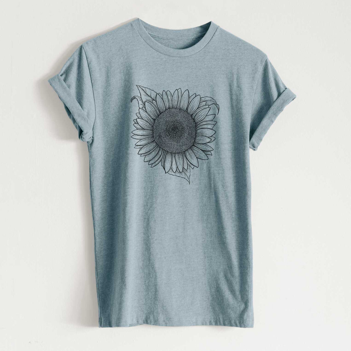 Lemon Queen Sunflower - Helianthus Annuus - Unisex Recycled Eco Tee  - CLOSEOUT - FINAL SALE