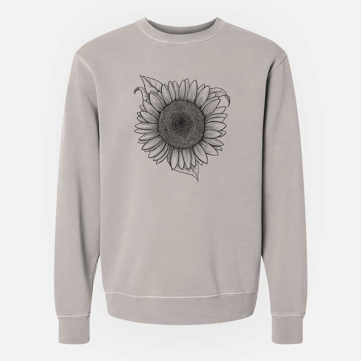 Lemon Queen Sunflower - Helianthus Annuus - Unisex Pigment Dyed Crew Sweatshirt
