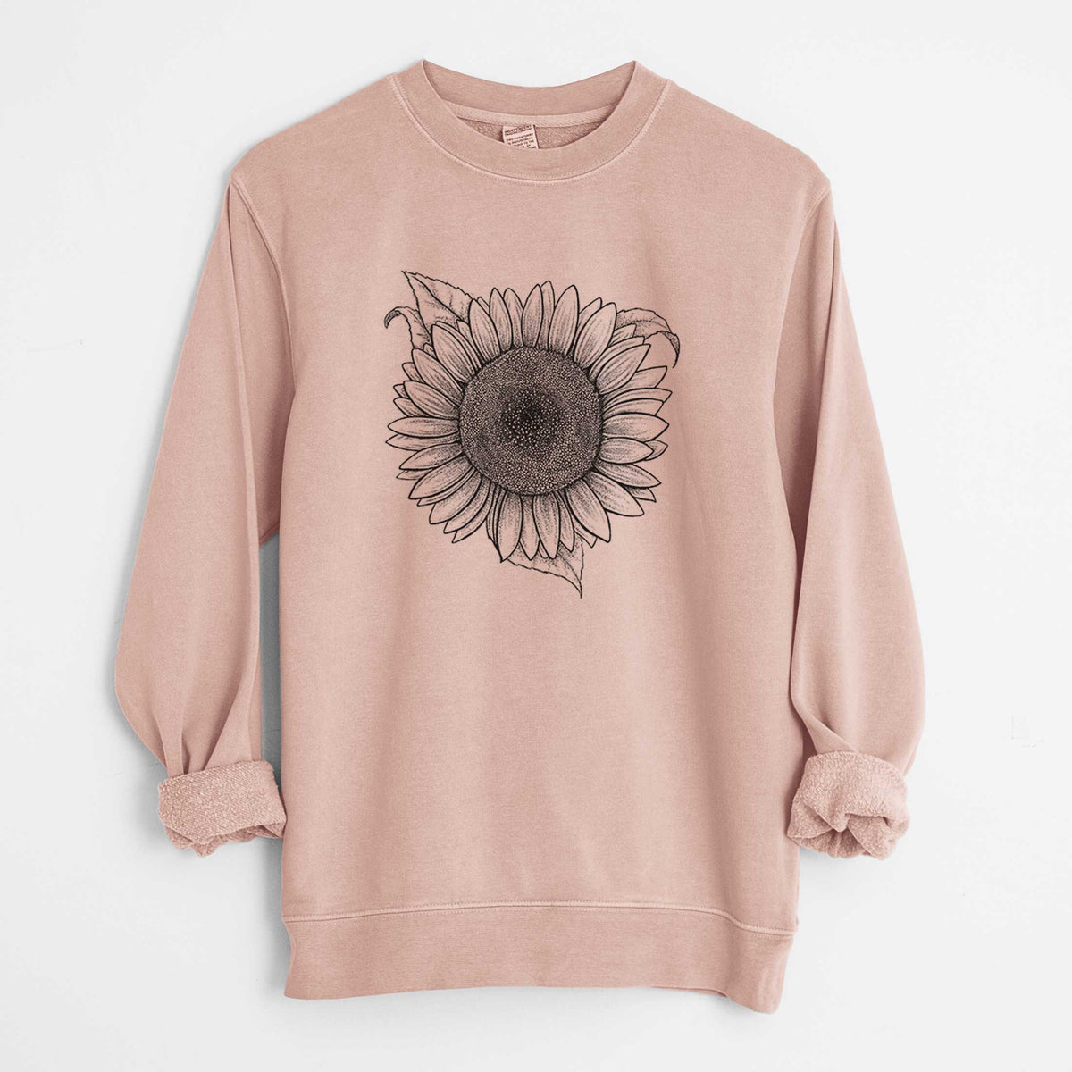 Lemon Queen Sunflower - Helianthus Annuus - Unisex Pigment Dyed Crew Sweatshirt