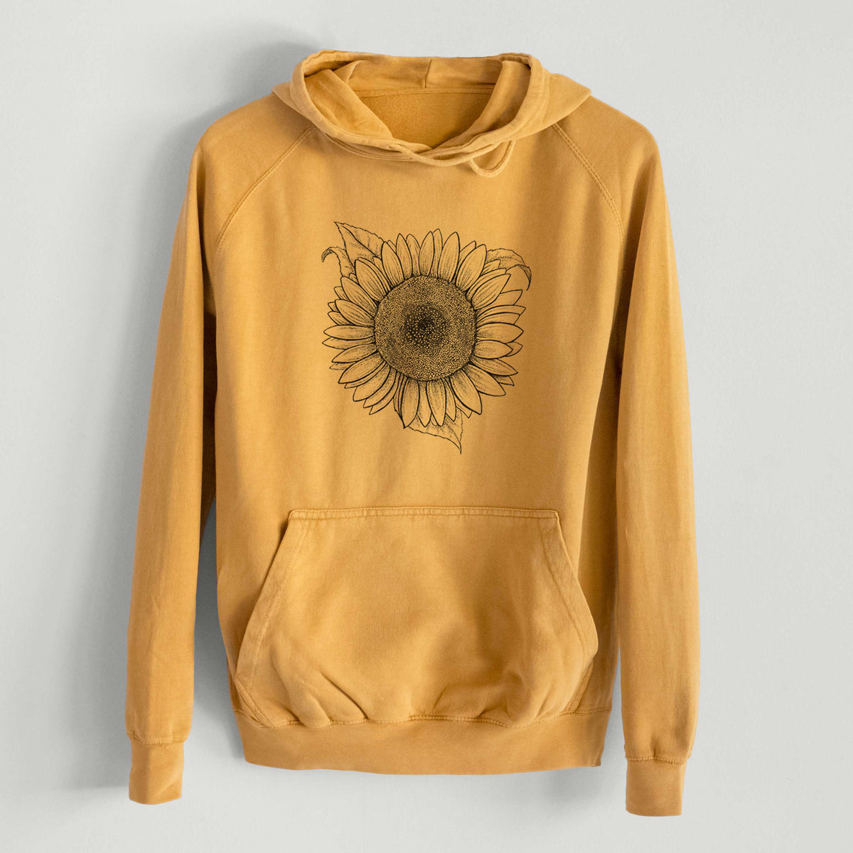 Lemon Queen Sunflower - Helianthus Annuus  - Mid-Weight Unisex Vintage 100% Cotton Hoodie