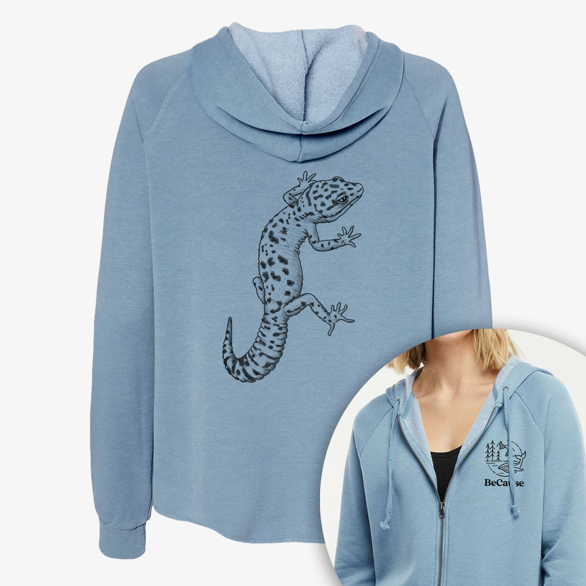 Eublepharis macularius - Leopard Gecko - Women&#39;s Cali Wave Zip-Up Sweatshirt