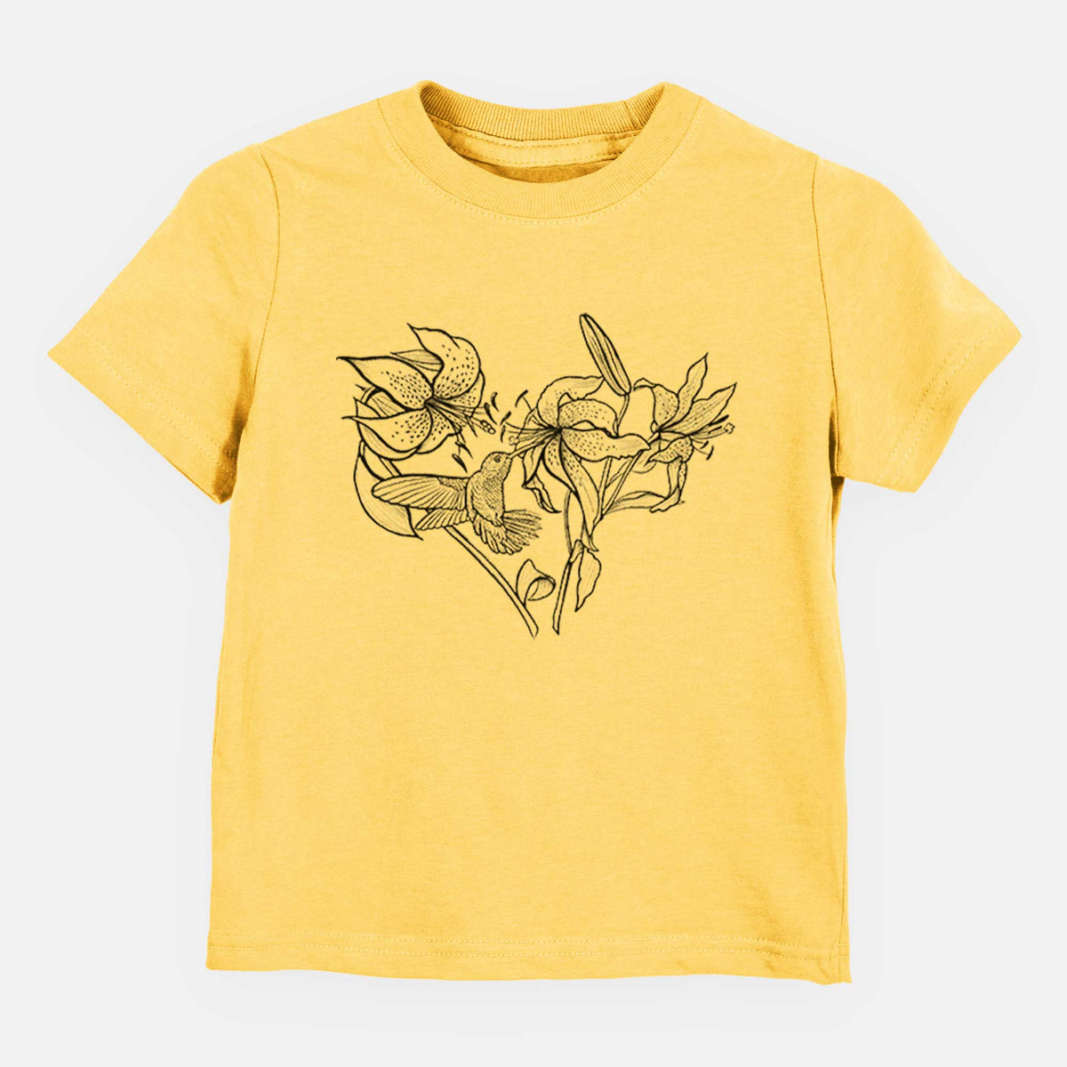 Hummingbird with Lillies Heart - Kids Shirt