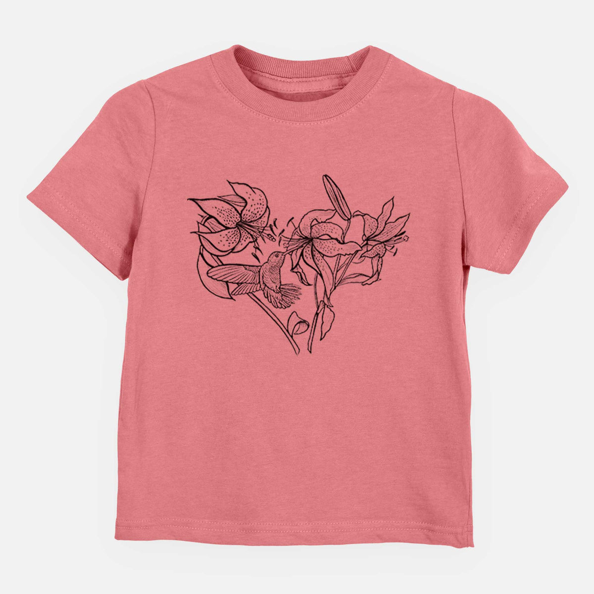 Hummingbird with Lillies Heart - Kids Shirt