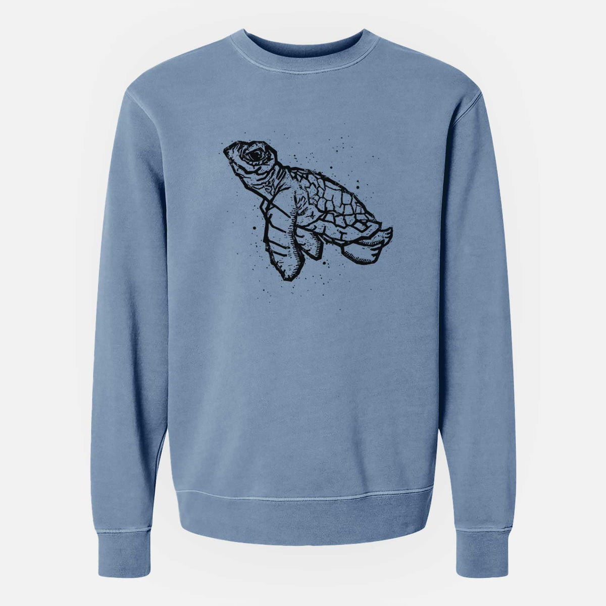 Baby Sea Turtle - Unisex Pigment Dyed Crew Sweatshirt
