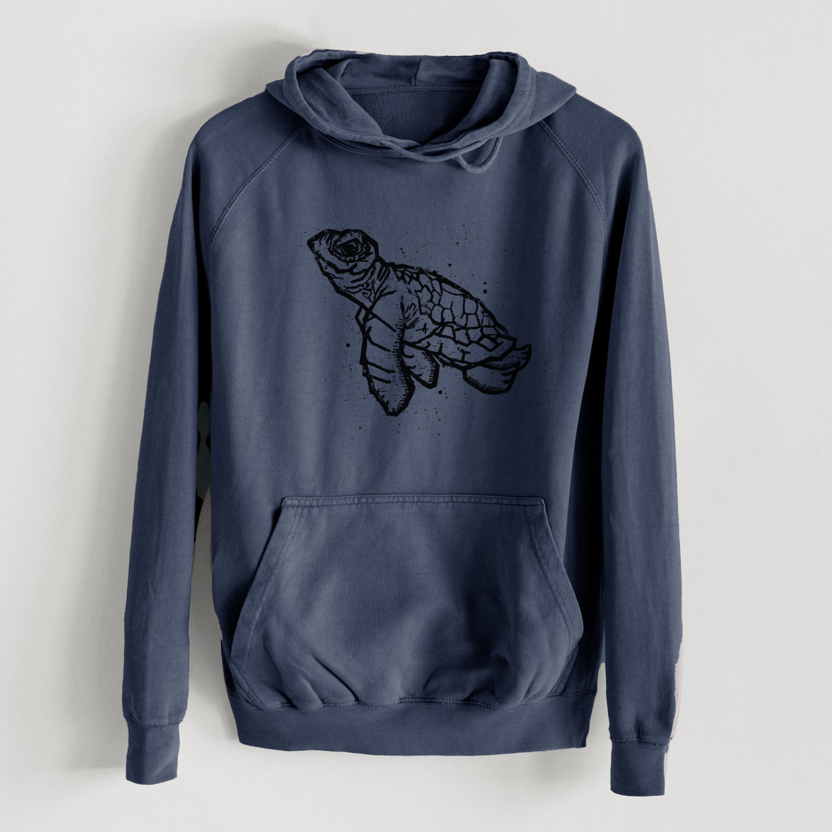 Baby Sea Turtle  - Mid-Weight Unisex Vintage 100% Cotton Hoodie