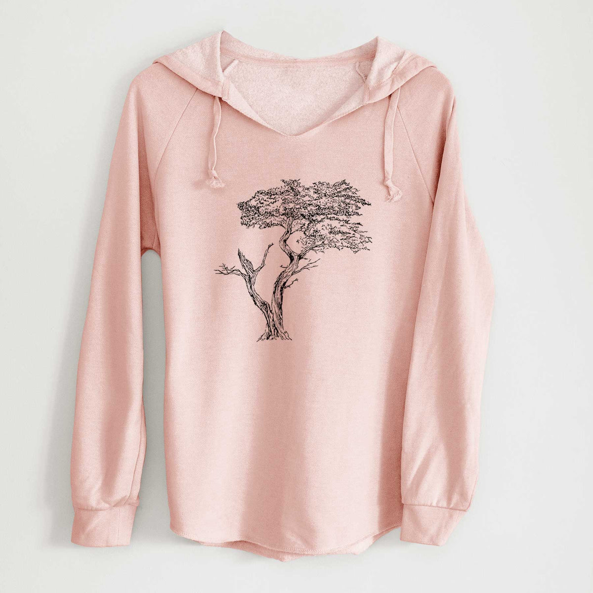 The Lone Cypress - Cupressus Macrocarpa - Monterey Cypress - Cali Wave Hooded Sweatshirt