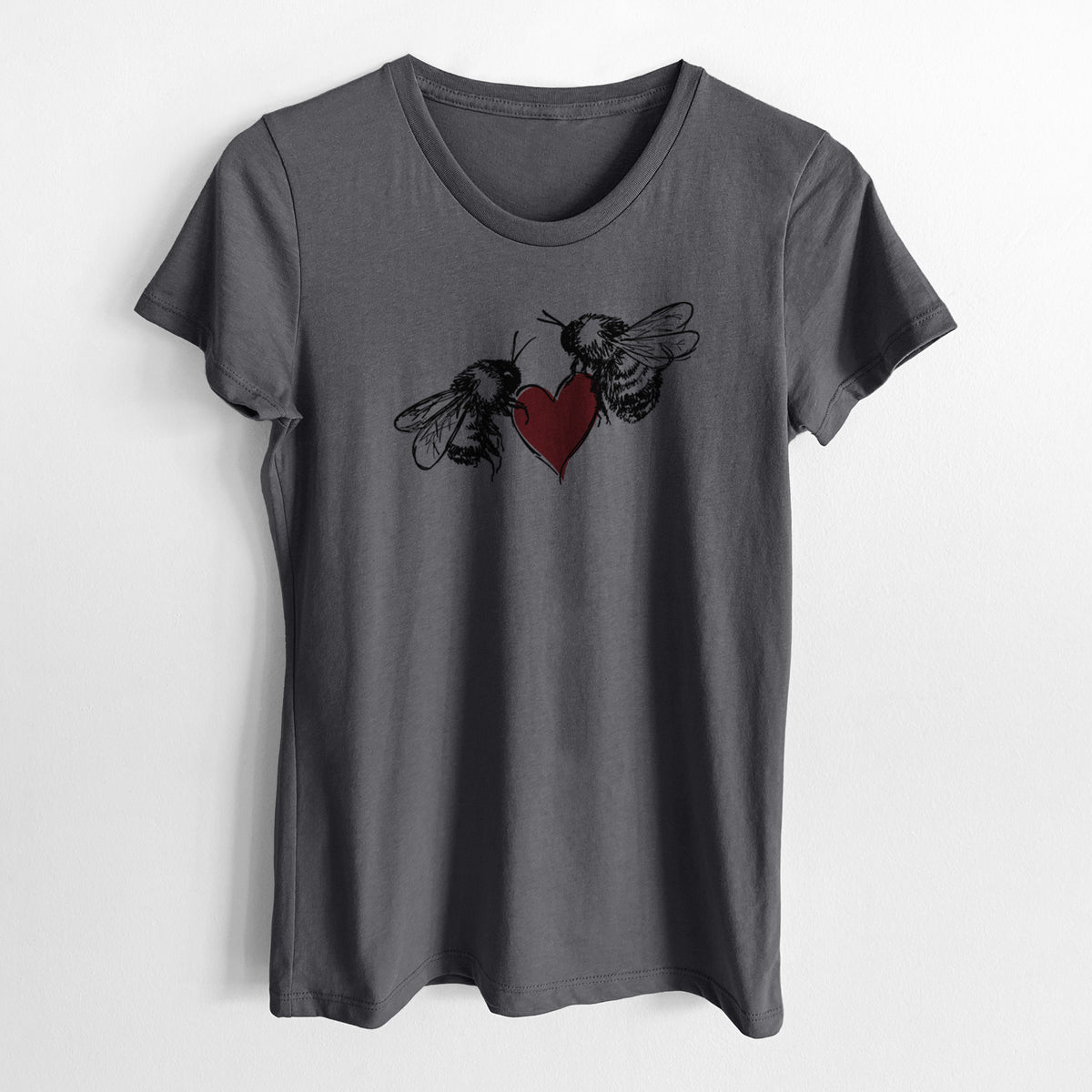 Love Bees - Women&#39;s Crewneck - Made in USA - 100% Organic Cotton