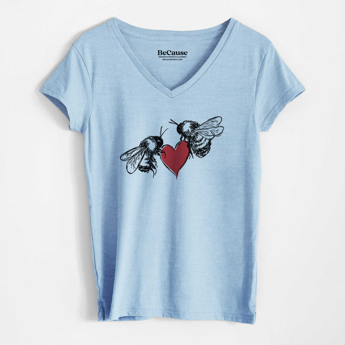 Love Bees - Women&#39;s 100% Recycled V-neck