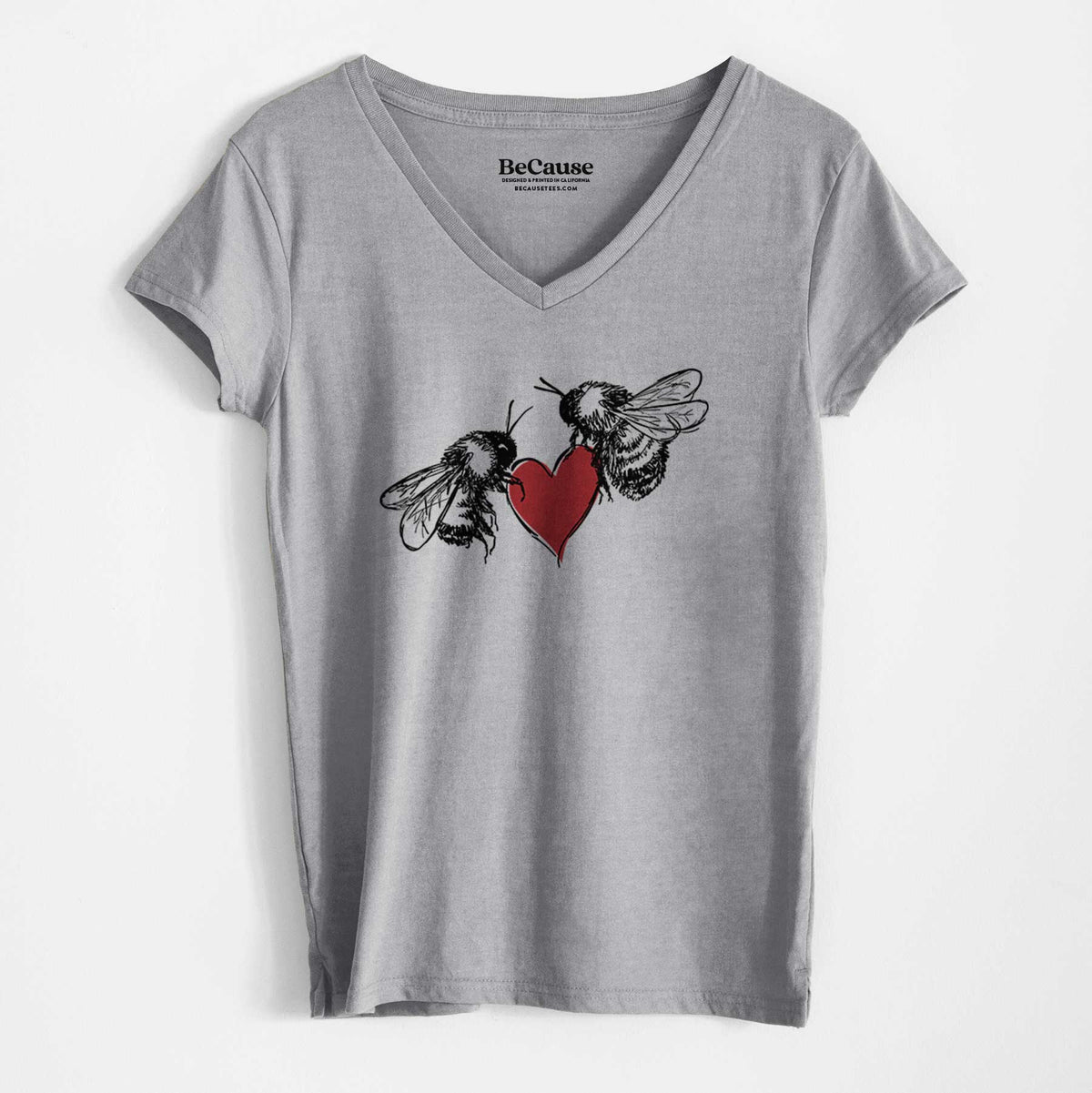 Love Bees - Women&#39;s 100% Recycled V-neck